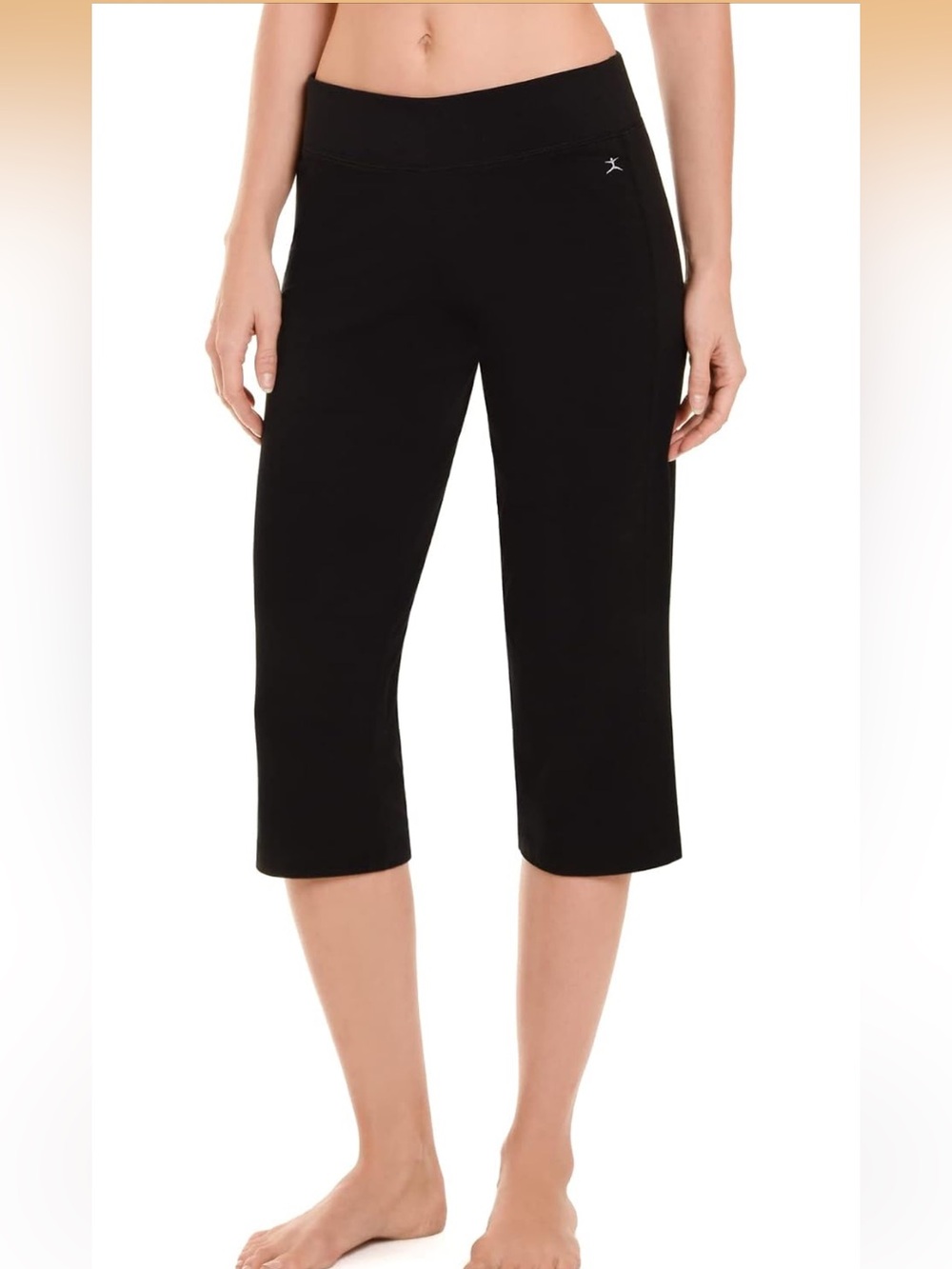 Danskin Black Pull-On Capri Knit Pants